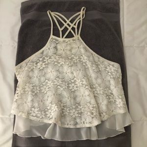 Hollister flowy cream color tank top